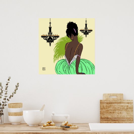 Bianca in grün - Prints/Plakate Poster (Küche)