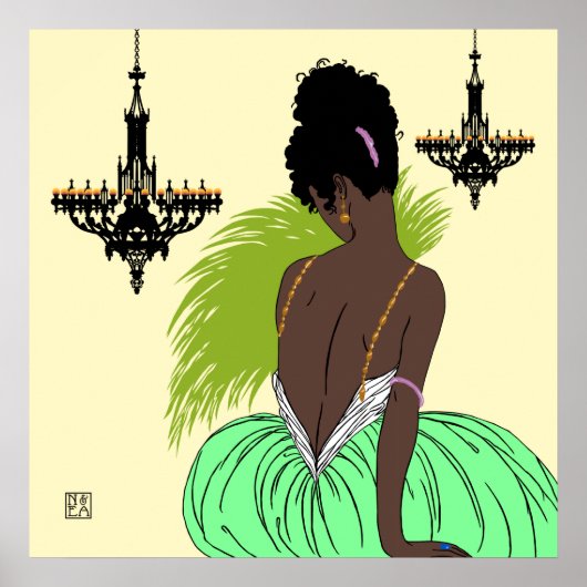 Bianca in grün - Prints/Plakate Poster (Vorne)