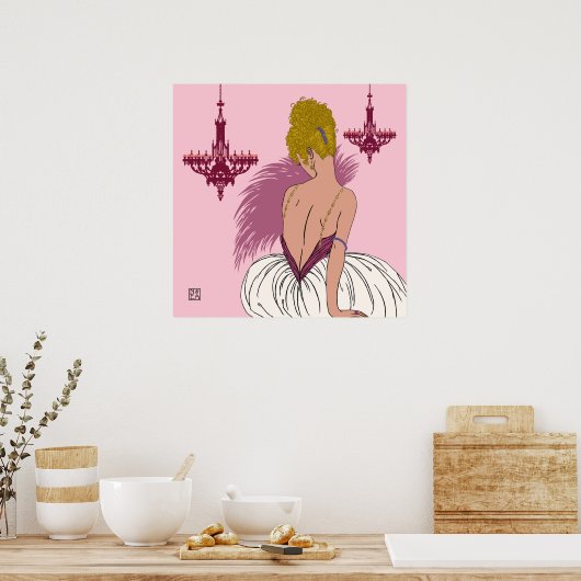 Bianca in Rosa - Prints/Poster Poster (Küche)