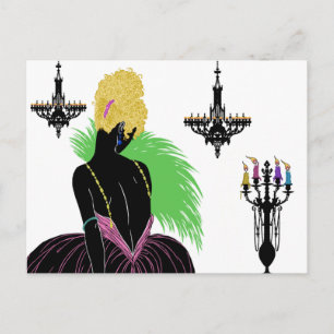 Bianca in Schwarz und Weiß Postkarte