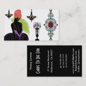 Bianca in Schwarzem u. im Weiß - Visitenkarten Visitenkarte (Vorne/Hinten)