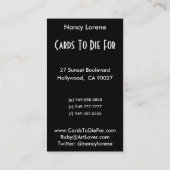 Bianca in Schwarzem u. im Weiß - Visitenkarten Visitenkarte (Rückseite)