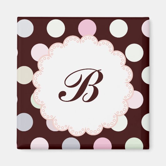 Bianca Mit Monogramm Magnet (Vorne)
