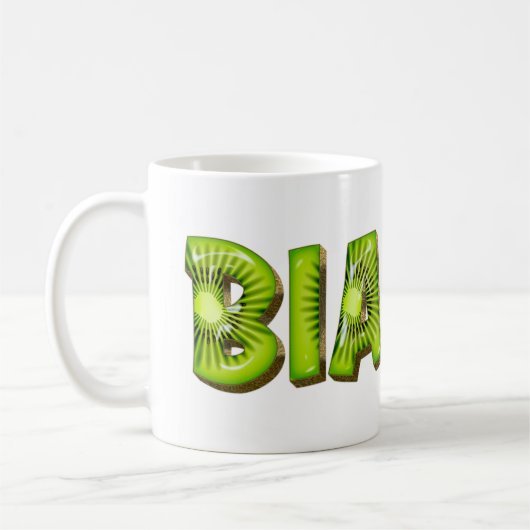 Bianca Name Kiwi Style Tasse Teetasse Kaffeetasse (Links)