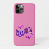 Bianca-Name mit Blumendesign, Case-Mate iPhone Hülle (Rückseite)