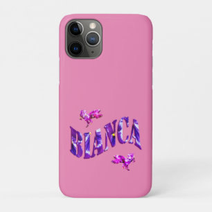 Bianca-Name mit Blumendesign, Case-Mate iPhone Hülle