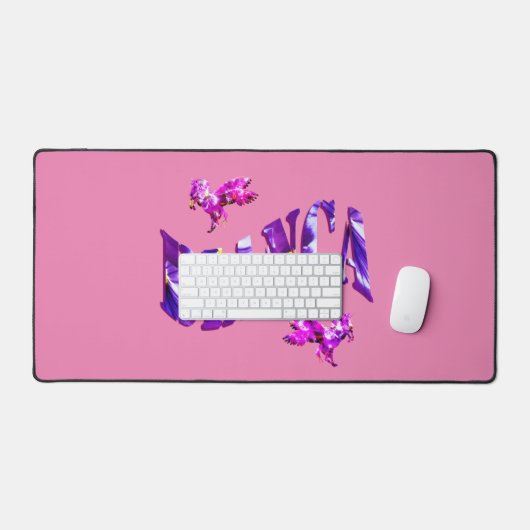 Bianca-Name mit Blumenmuster, Schreibtischmatte (Tastatur & Maus)
