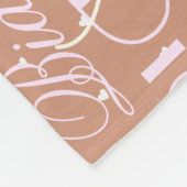 Bianca Personalisiert Name Pattern Boho Rosy Fleecedecke (Ecke)