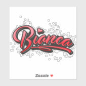 Bianca red Heart Graffiti Aufkleber Sticker (Blatt)
