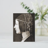 Bianca Sforza von Leonardo da Vinci Postkarte (Stehend Vorderseite)