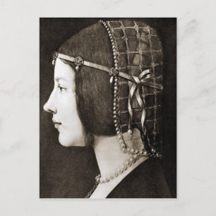 Bianca Sforza von Leonardo da Vinci Postkarte