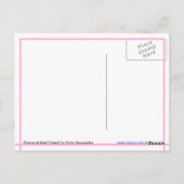 Bianca Toon Kitty Tickled Pinks w Blume Postkarte (Rückseite)