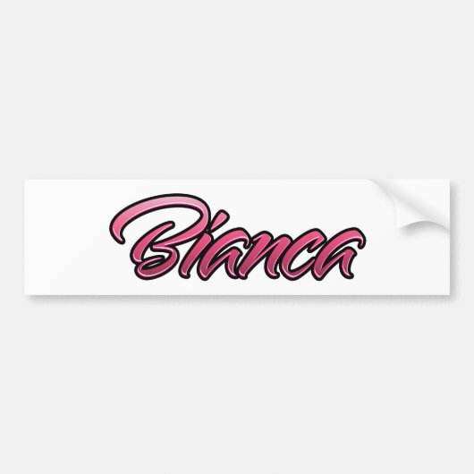 Bianca verblasst pink Aufkleber Sticker Autoaufkleber (Vorne)