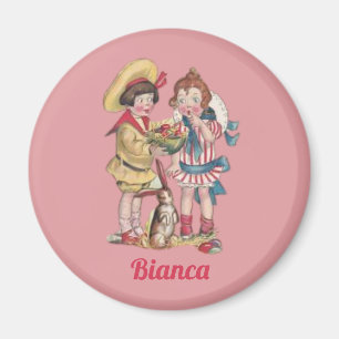 BIANCA ~ VINTAGE ~ Kinder-Hasen-Eier ~ Magnet