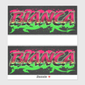 Bianca Vorname Name Graffiti Aufkleber Sticker (Blatt)