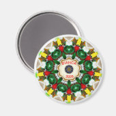 BIANCA ~ Weihnachtskerzen Fraktal ~ Magnet (Vorderseite/Rückseite)