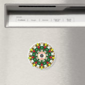 BIANCA ~ Weihnachtskerzen Fraktal ~ Magnet (In Situ (Geschirrspüler))
