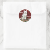 Biancas Weihnachtskleber - Katze / Kitten Runder Aufkleber (Tasche)