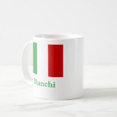 Bianchi-Italiener-Flagge Kaffeetasse (Vorderseite Links)