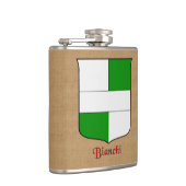 Bianchi Surname Heraldic Shield Flachmann (Rechts)