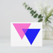 Biangle Bisexueller Stolz Postkarte (Stehend Vorderseite)