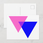 Biangle Bisexueller Stolz Postkarte (Vorne/Hinten)