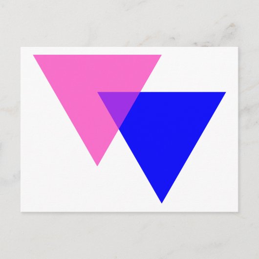 Biangle Bisexueller Stolz Postkarte (Vorderseite)