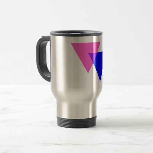 Biangle Bisexueller Stolz Reisebecher (Vorderseite Links)