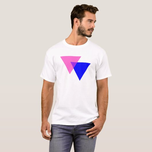 Biangle Bisexueller Stolz T-Shirt (Vorne ganz)