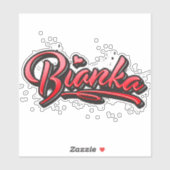 Bianka red Heart Graffiti Aufkleber Sticker (Blatt)