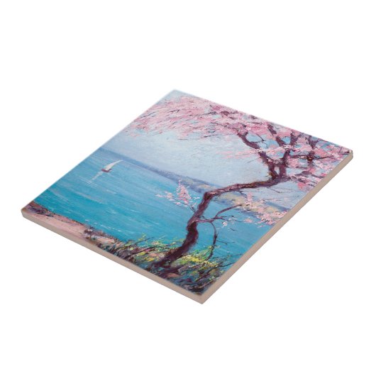 Biarritz Beach (von Kimon Loghi) Fliese (Seite)