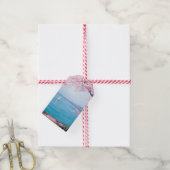 Biarritz Beach (von Kimon Loghi) Geschenkanhänger (Mit Garn)