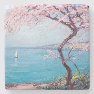 Biarritz Beach (von Kimon Loghi) Steinuntersetzer