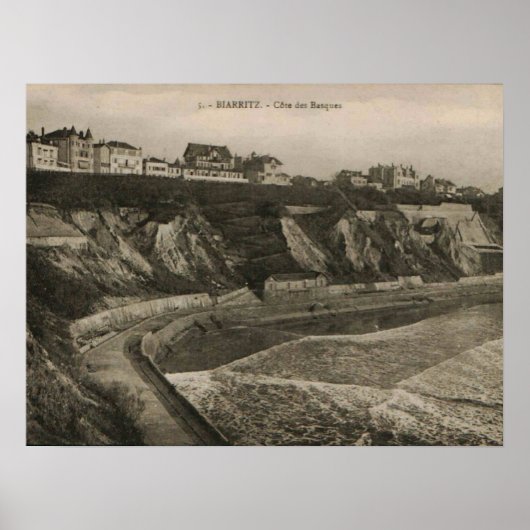 Biarritz Côte des Basque Frankreich Poster (Vorne)