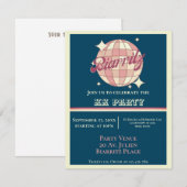 Biarritz France Beach plage Party Einladung (Vorne/Hinten)