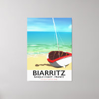 Biarritz France Beach Reiseplakat