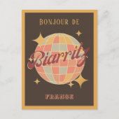 Biarritz France Retro Vintages Party Postkarte (Vorderseite)