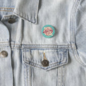 Biarritz France Retro Vintages Party rosa Button (Beispiel)