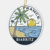 Biarritz France Vintag Keramik Ornament (Links)