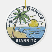 Biarritz France Vintag Keramik Ornament (Hinten)