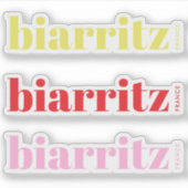 Biarritz Frankreich moderner Urlaub Aufkleber (Vorderseite)