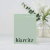 Biarritz Frankreich moderner Urlaub Postkarte (Stehend Vorderseite)