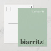 Biarritz Frankreich moderner Urlaub Postkarte (Vorne/Hinten)