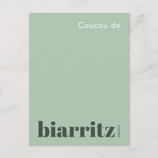 Biarritz Frankreich moderner Urlaub Postkarte (Vorderseite)