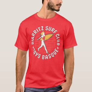 Biarritz Frankreich Pays Basque Surf Club Geschenk T-Shirt