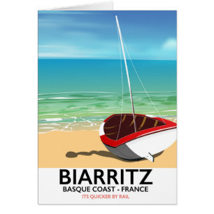 Biarritz Frankreich Strand Reiseplakat