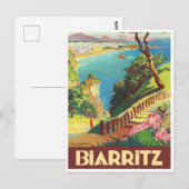 Biarritz Frankreich Vintage Reise Postkarte (Vorne/Hinten)