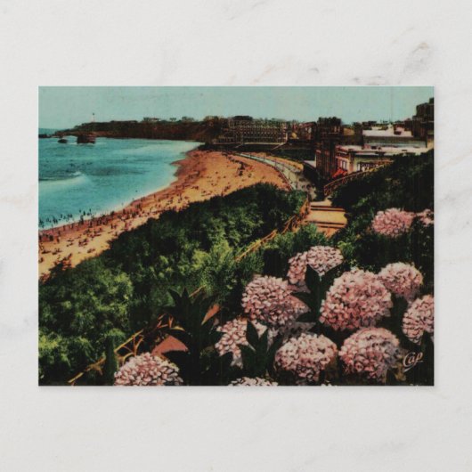 Biarritz Hortensias Frankreich Postkarte (Vorderseite)