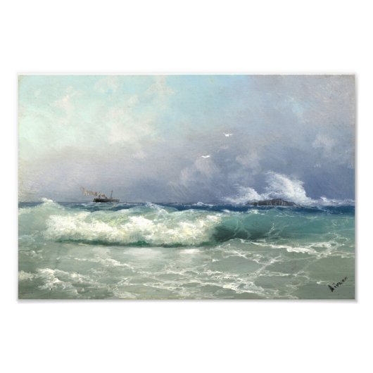Biarritz, Ivan Konstantinowitsch Aivazovsky Fotodruck (Vorne)