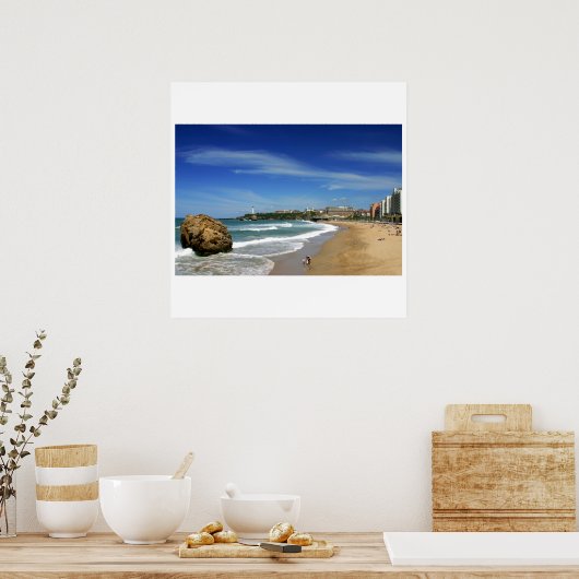 Biarritz la grande plage poster (Küche)